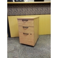 Sugar Maple Box Box File Rolling Pedestal, Locking Sugar Maple Box Box File Rolling Pedestal, Locking